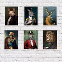 Ver imagem 1 de Kit 6 Placas Decorativas Bichos Gente 18x27cm