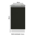 Ver imagem 2 de Balcão Glamy 40cm 1 Porta Branco Preto