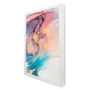 Ver imagem 1 de Quadro Decorativo Caixa Abstrato Aquarela Moderno Tacolado Moldura Caixa 3cm Branca sem Vidro 20 X 3
