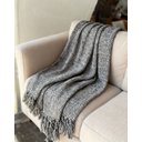 Ver imagem 1 de Manta em Algodão 1,40 X 2,30 Mesclado Preto/cru