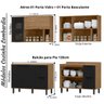 Cozinha Modulada Completa de Canto Lombardia Freijó Nero - Alj Móveis - 4