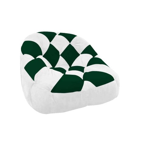 Poltrona Paloma Escritório Sala Pé Plástico Suede Branco e Suede Verde - Dominic Decor