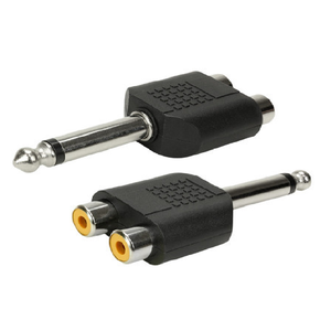Adaptador P10 Plastico P10 Mono P/ 2 Jack Rca Pct com 10pçs
