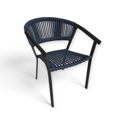 Cadeira Sofia Aluminio Corda Náutica Area Externa