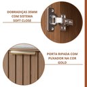 Ver imagem 6 de Gabinete para Banheiro 80cm com 2 Portas 2 Nichos e Cuba de Sobrepor Noruega Marrom/Freijó