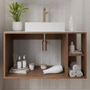 Ver imagem 4 de Gabinete para Banheiro 80cm com 2 Portas 2 Nichos e Cuba de Sobrepor Noruega