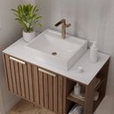 Ver imagem 5 de Gabinete para Banheiro 80cm com 2 Portas 2 Nichos e Cuba de Sobrepor Noruega