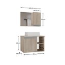 Ver imagem 3 de Conjunto Gabinete Banheiro Virtus 60cm - Gabinete + Cuba + Espelheira Madeirado Inteiro