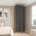 Ver imagem 1 de Guarda-roupa Modulado 2 Portas 2 Cabideiros com Prateleiras sem Gavetas 90cm 100% MDF Trend Altezza
