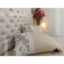 Ver imagem 2 de Jogo de Cama Casal 3 Pçs em Malha 100% Algodão Bege