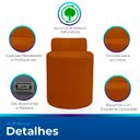 Ver imagem 3 de Puff Banqueta Alto Confortável Reforçado Minimalista Roma Suede