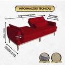 Ver imagem 3 de Sofá Cama Rivieira 2.70m - Vermelho