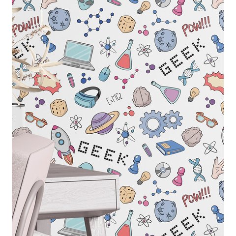 Papel de Parede Infantil Geek Tematico