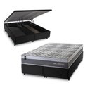 Ver imagem 1 de Conjunto Box Baú King Sheffield Preto 193x203x72 c/ Molas Ensacadas