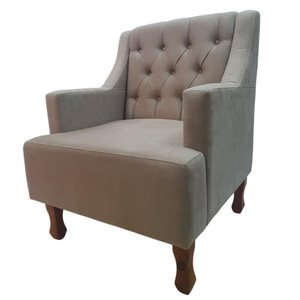 Poltrona Paris Suede Confortável para Sala Quarto