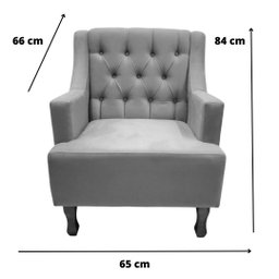 Poltrona Paris Suede Confortável para Sala Quarto - 4