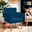 Ver imagem 2 de Poltrona Cadeira para Sala Elegante Confortável e Reforçada Carol Suede