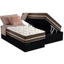 Ver imagem 1 de Cama Box Baú Solteiro: Colchão Molas Anjos Superlastic Classic + Base CRC Courano Black(88x188)