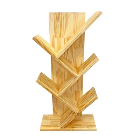 Estante de Madeira para Livros Tree Baixa Natural