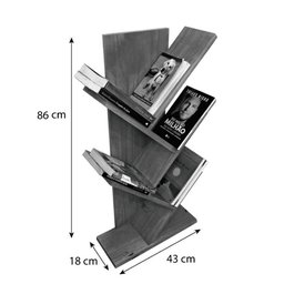 Estante de Madeira para Livros Tree Baixa Natural - 5