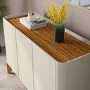 Ver imagem 4 de Buffet Aparador Flip 1.20 3 Portas Sala - 3 Cores:offwhite-cumarú