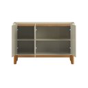Ver imagem 3 de Buffet Aparador Flip 1.20 3 Portas Sala - 3 Cores:offwhite-cumarú