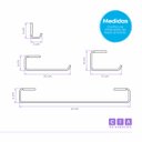Ver imagem 7 de Kit de Acessórios para Banheiro Quadrado Preto Completo Luxo