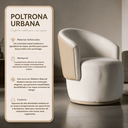 Ver imagem 5 de Poltrona Giratória Redonda Confortável Capri Compose Bouclé Corino Luxuosa p/ Sala Recepção Hall:Beg