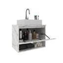 Ver imagem 4 de Balcão Gabinete Suspenso para Banheiro 60cm Bn3606 com Cuba Bn3600 Mármore Branco Tecnomobili
