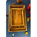 Ver imagem 2 de Gamela Divine Retangular P – Madeira de Teca 35x25x5cm