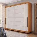 Ver imagem 1 de Roupeiro Solteiro Lisboa 2 Portas de Correr 177x213cm Freijó/Creme 240844