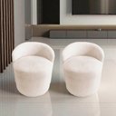 Ver mais imagens de Kit 2 Poltronas Decorativa Yara Orgânica Bouclé Marfim