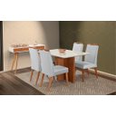 Ver imagem 1 de Mesa de jantar + 4 cadeiras Milão Tampo 140 cm C 13