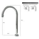 Ver imagem 5 de Torneira Pratica Clean Lavatório Alta Metal Luxo 1/4V