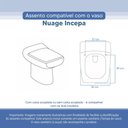 Ver imagem 3 de Assento Sanitário Tampa de Vaso Branco Resina Poliester Nuage para Bacia Incepa