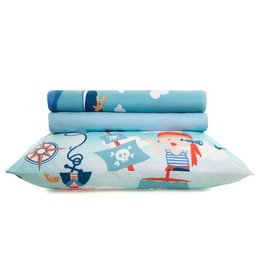 Jogo de Cama Infantil 100% Algodão 3 Peças Piratas Santista - 2