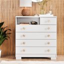 Ver imagem 4 de Cômoda 5 Gavetas Select para Quarto de Adulto com Corrediças Telescópicas Organização de Roupa