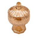 Ver imagem 2 de Potiche Decorativo Cristal de Chumbo com Pé Louise Ambar 15,5X23cm | Wolff