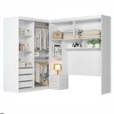 Ver imagem 3 de Dormitorio Modulado Casal 6p 242x173 Cm Florenca Branco Moval
