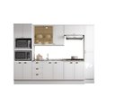 Ver imagem 2 de Cozinha Completa 6 Peças Milla Look 100% Mdf Armário Vidro Reflecta e Balcão Pia e Cooktop Branco Ca