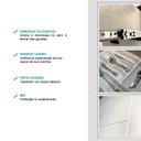 Ver imagem 7 de Cozinha Completa 6 Peças Milla Look 100% Mdf Armário Vidro Reflecta e Balcão Pia e Cooktop Branco Ca
