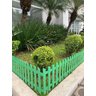 Kit 6 Cercas Jardim Ornamental Horta Plástico Verde 2 mt P - 1