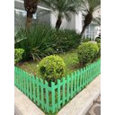 Ver imagem 1 de Kit 6 Cercas Jardim Ornamental Horta Plástico Verde 2 mt P