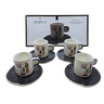 Jogo de 4 Xícaras de Café com Pires de Porcelana Faces da L' Hermitage - 3