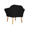 Poltrona Decorativa Amélia Pés Palito Suede Preto - DS Estofados - 4
