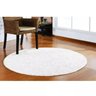 Tapete Branco Redondo Sala Quarto 200 x 200M Classic Branco - 1