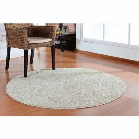 Tapete Sala Redondo 2,00M Classic Perola Creme