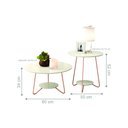Ver imagem 2 de Jogo de Mesa Centro e Lateral Home Off White