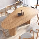 Ver imagem 4 de Mesa de Jantar Orgânica Breeze 2,40 X 1,20m 9 Lugares Lâmina Natural de Madeira Mel