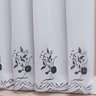 Cortina Combinada Voal Doha 300x250cm Branca detalhes Cinza - 4